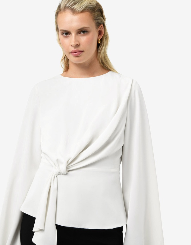 Forcast - Melody Long Sleeve Draped Top