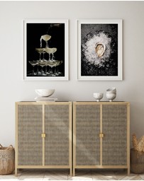 Olive et Oriel - Champagne Fountain Art Print