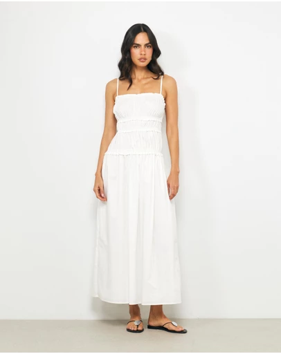 AERE - Auri Cotton Midi Dress