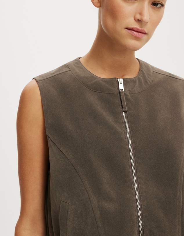 Cotton On - Faux Suede Utility Vest