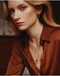 Ania Haie - Ania Haie Gold Puffy Shield Hoop Earrings