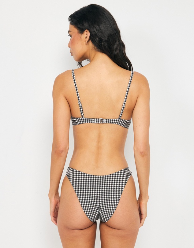AERE - Sienna Gingham Balconette Bikini Top