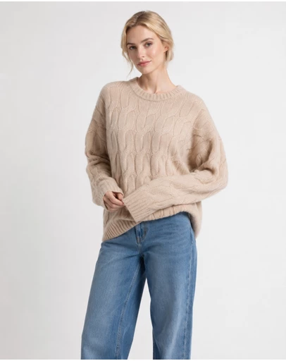 SILK MAGNOLIA - Cashmere Cable Jumper