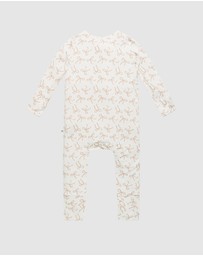 Kynd Baby - Day Or Night Onesie in Ivory Bow