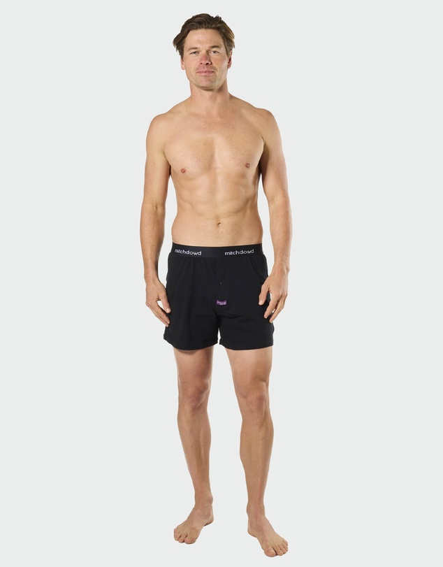 Mitch Dowd - Loose Fit Knit Boxer Shorts 3 Pack - Black