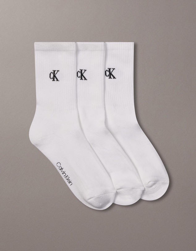 Calvin Klein - 3-Pack Cushion CK Monogram Socks
