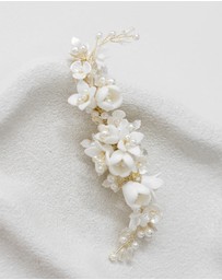 The White Collection - Caroline - Pearl Detail Gold Bridal Hair Piece
