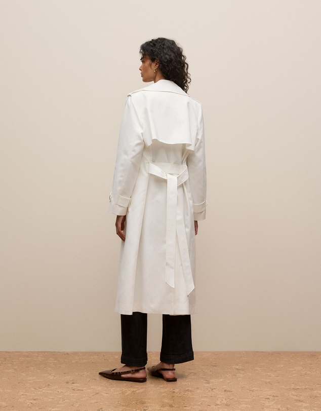 Trenery - Double Cloth Trench in Marshmallow