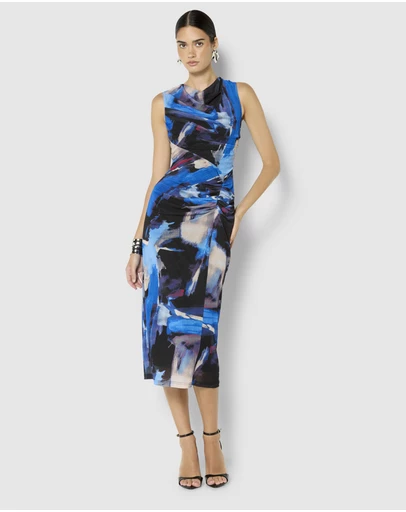 slim fit dress slacks MONTIQUE STOCKISTS Pippa Mink Embroidered Dress