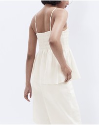 UNISON - Ramie Shirred Top