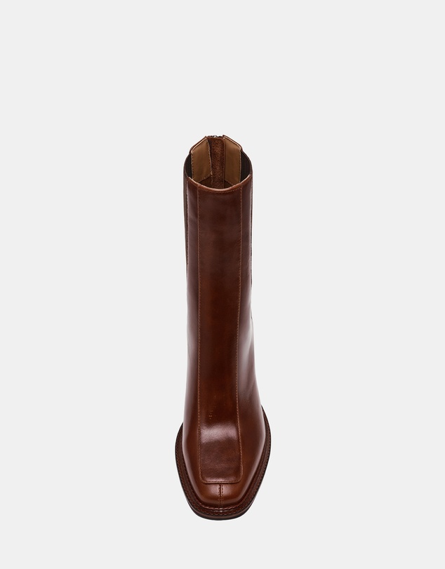 Steve Madden - Downtown Brown Leather Booties