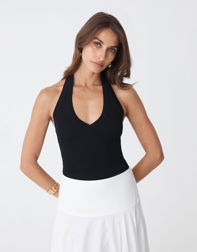 Forcast - Chantell Halter Knit Top