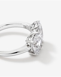 Michael Hill - Pear and Oval Shape Cubic Zirconia Toi Et Moi Ring in Sterling Silver