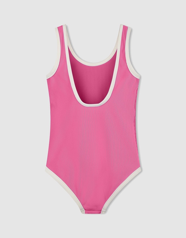 Zulu & Zephyr Mini - Mini Stripe Rib Scoop One Piece - Kids
