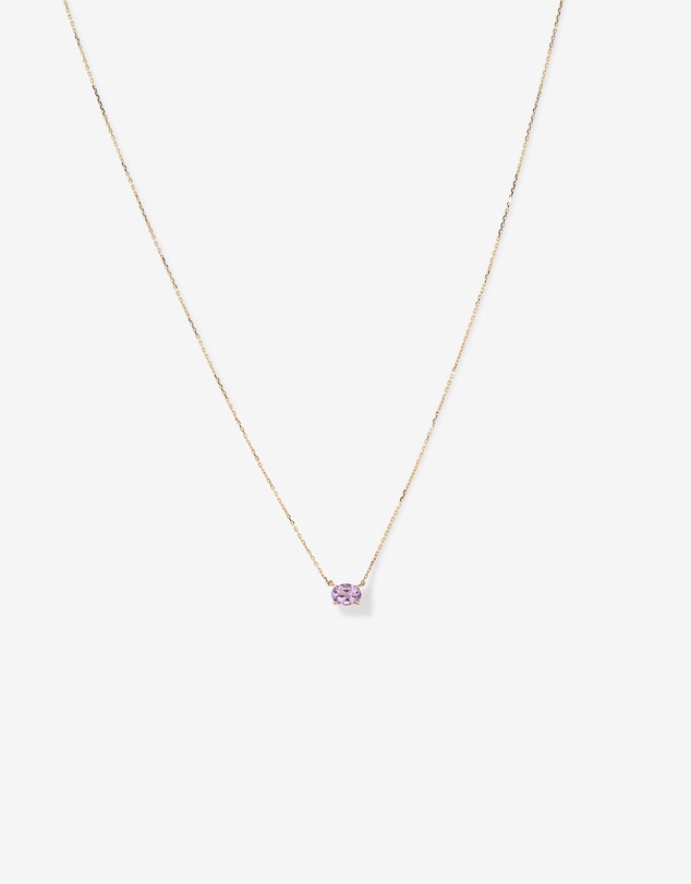 Michael Hill - Oval East-West Rose Amethyst Necklace in 10kt Yellow Gold