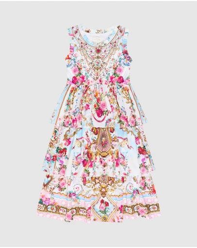 Camilla - Tank Maxi Dress With Woven Layered Skirt - Kids-Teens