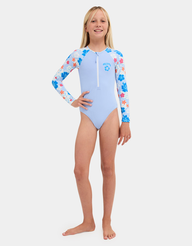 Roxy - Girls 8 to 16 Heritage Cool One Piece Rashguard