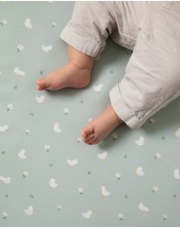 Living Textiles - 2 Pack Organic Bedside Sleeper Fitted Sheet - Goosey Goosey