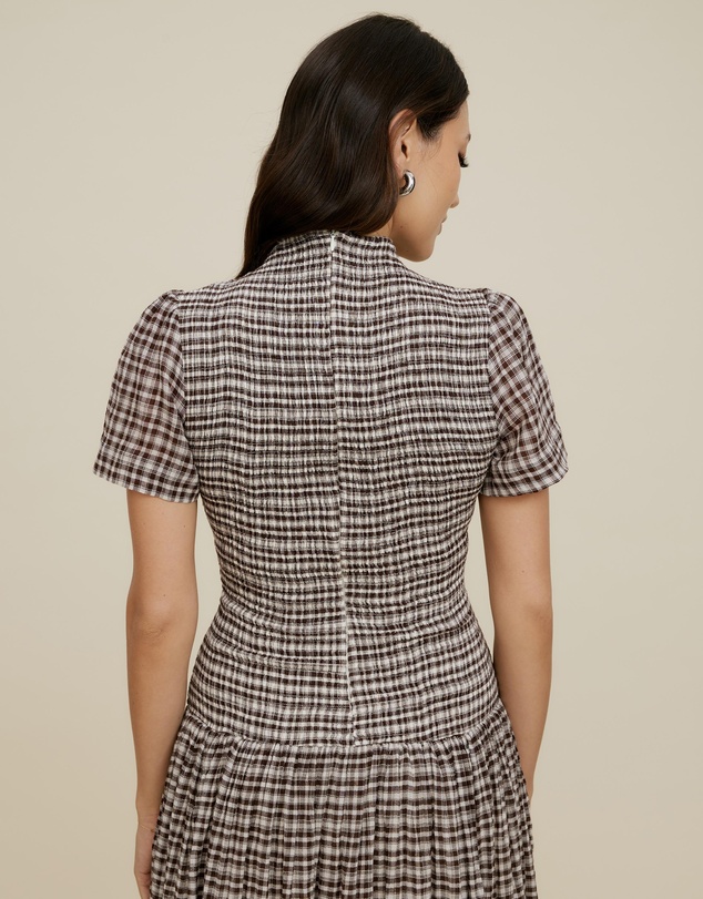 The Fated - Montant Check Maxi Dress