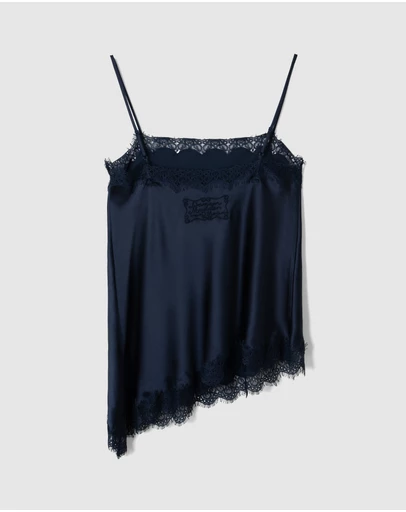 Damson Madder - Tansy Satin and Lace Cami