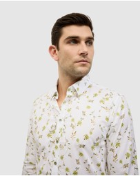 Politix - Botanical Floral Print Long Sleeve Shirt