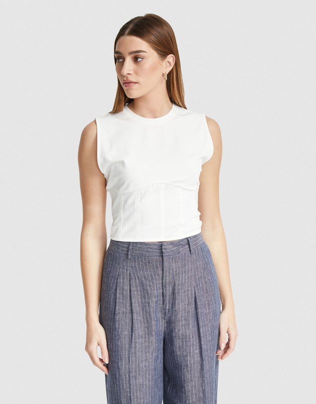 Oxford - Corrie Corset Detail Top