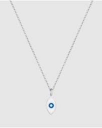 Elli Jewelry - Necklace Evil Eye Symbol Enamel 925 Sterling Silver