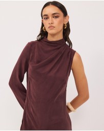 Calli - Sadie Cupro Draped Mini Dress