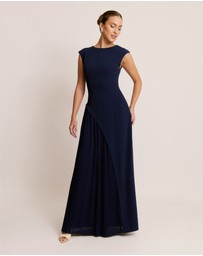 Six Stories - Cap Sleeve Pleated Maxi Dress
