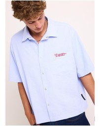 Black Noise White Rain - Crinkel Short Sleeve Shirt