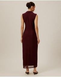 Tussah - Sleeveless Jersey Button Up Dress