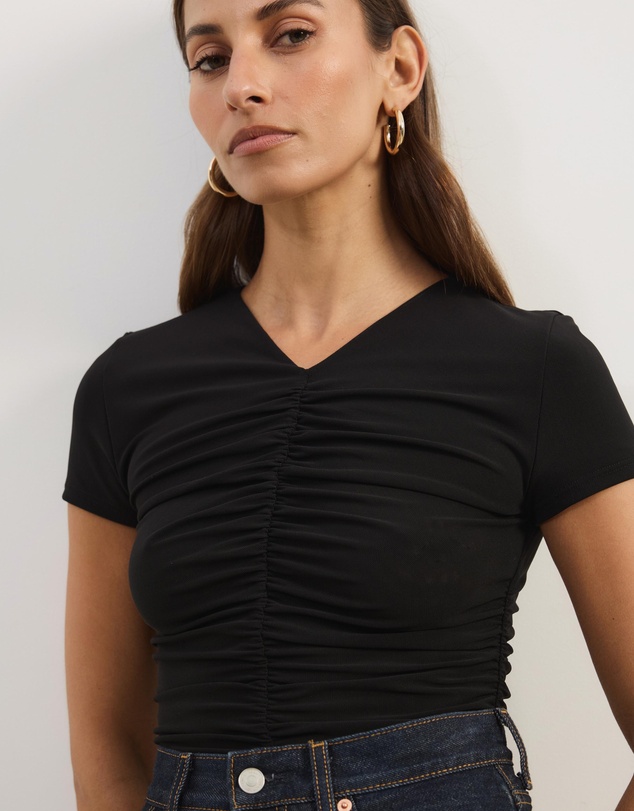 Atmos&Here - Delilah Gathered Mesh Top