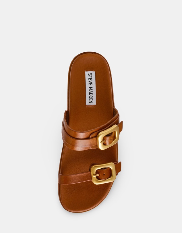 Steve Madden - Margey Cognac Leather Sandals