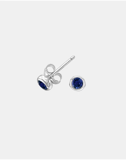 Dower & Hall - Women's 3mm Blue Sapphire Dewdrop Studs In Sterling Silver