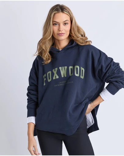 Foxwood - Interval Hoodie Navy With Khaki