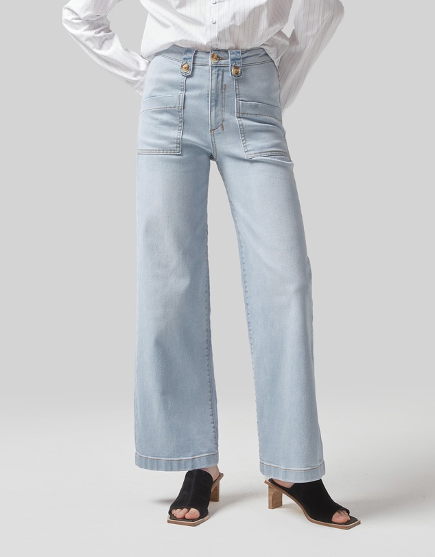 DRICOPER DENIM - Carrie Sunbleached Wide Straight Leg Jeans