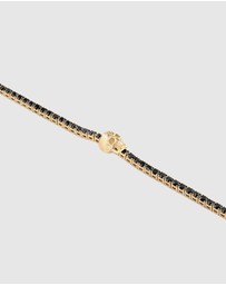 Philipp Plein - Plein Tennis Royal Gold-Tone Tennis Bracelet Black Crystal