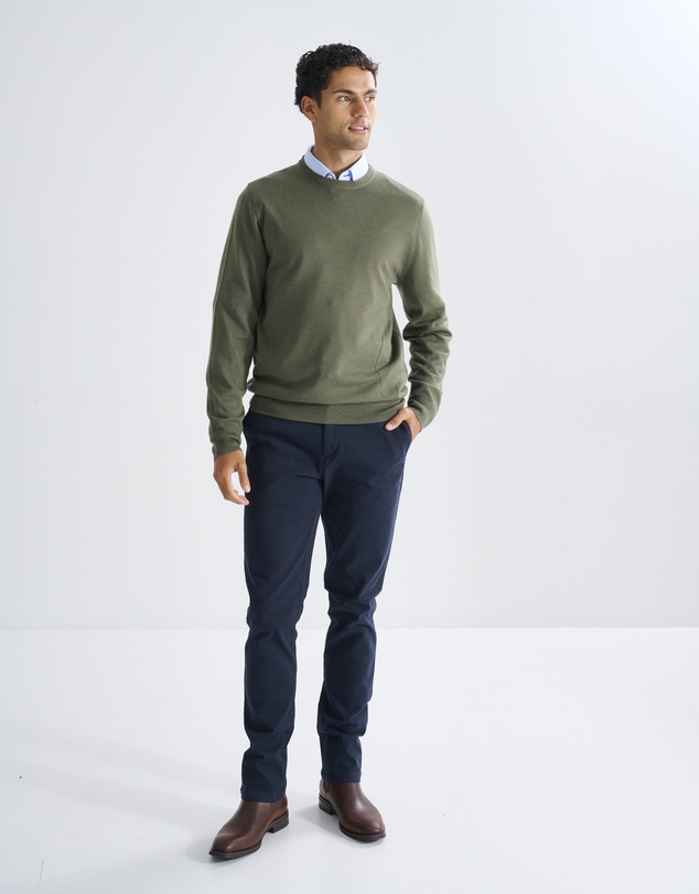 3 Wise Men - 3 Wise Men Driver Crew Neck - Army Green