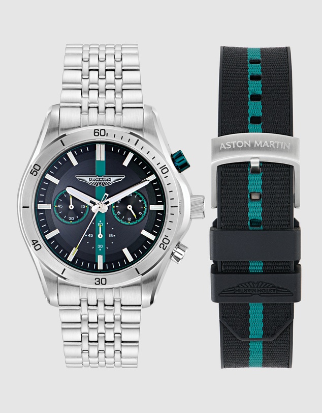 Aston Martin - CLP 45mm Stainless Steel Bracelet Watch and Strap Box Set