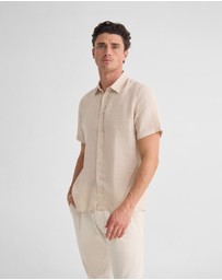 Oxford - Leyton French Linen Short Sleeve Shirt