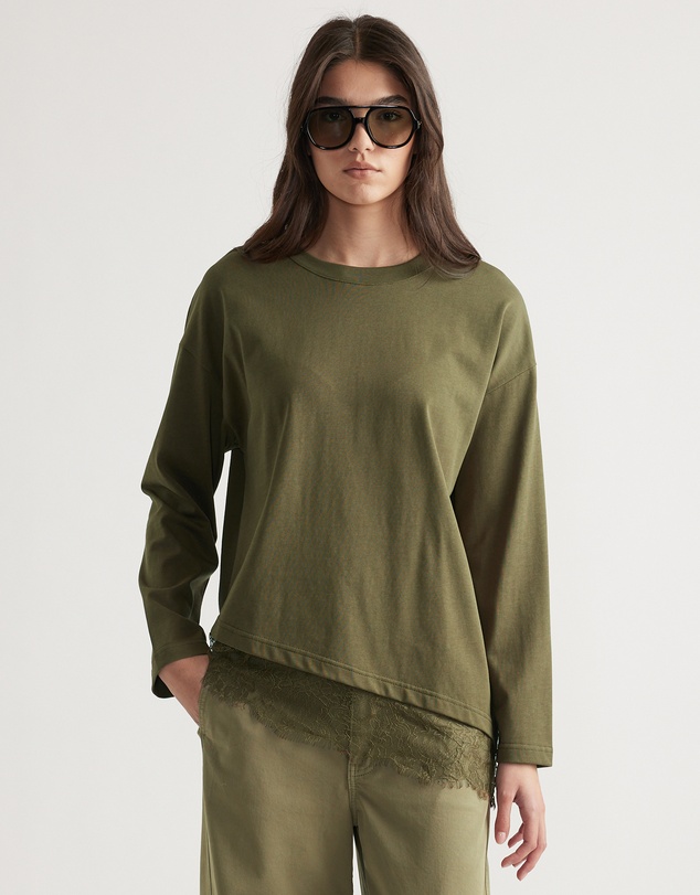 Decjuba - Sofia Lace Trim Long Sleeve
