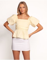 Petal & Pup - Clo Puff Sleeve Top - Butter Yellow