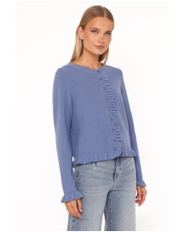 Petal & Pup - Fiori Frill Cardigan - Denim Blue