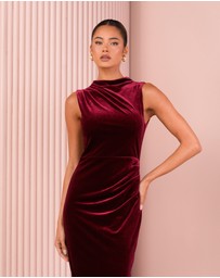 Azzurielle - Moriah High Neck Maxi Gown