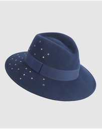 Max Alexander - Winter Felt Navy Fedora Hat