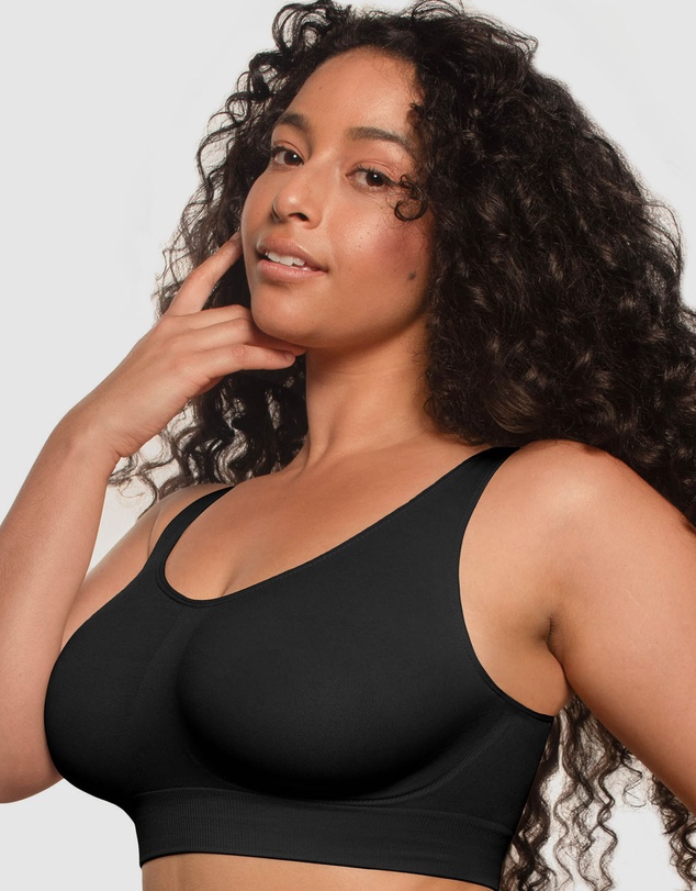 B Free Intimate Apparel - Double Lined Wire Free High Back Crop Bra (C-D-DD-E-F) Cup