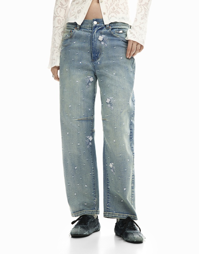 Desigual - Embroidered jeans