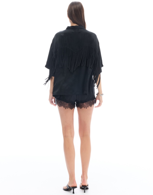 THE TALES - Ibiza Nights Satin Fringed Shirt