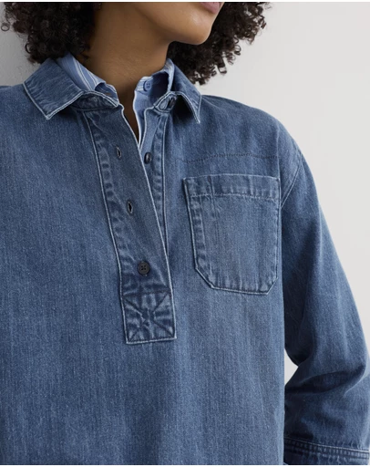 Seasalt - Seasalt Cornwall Blue Oak Leaf Shirt