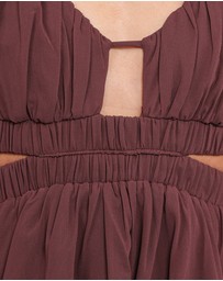 Petal & Pup - Katniss Long Sleeve Mini Dress - Chocolate